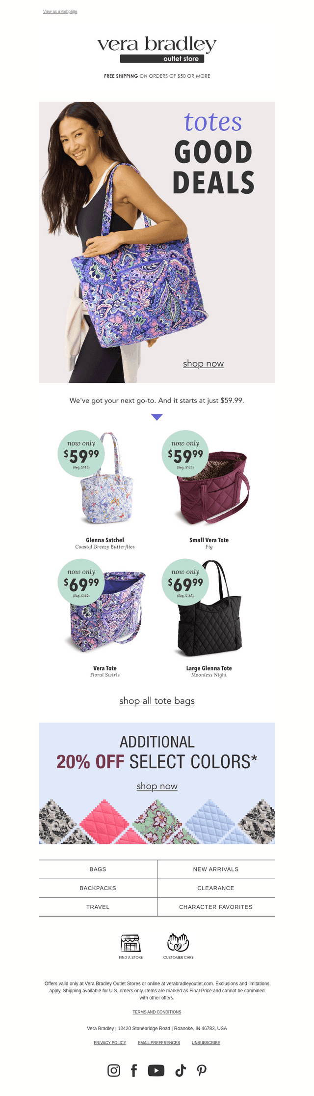 Vera Bradley email from Fri, Aug 21, 2026