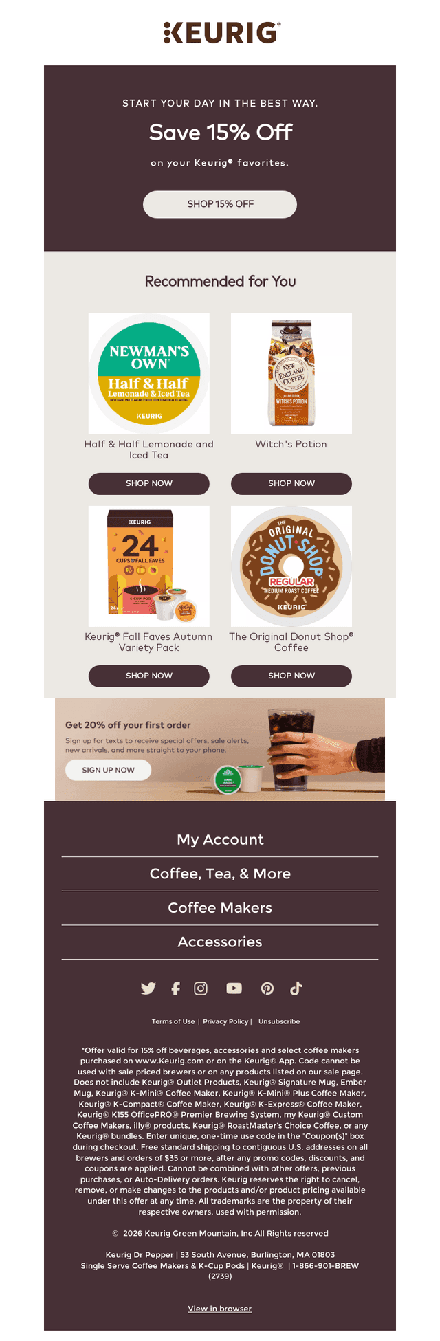 Don't let your 15% off go cold!