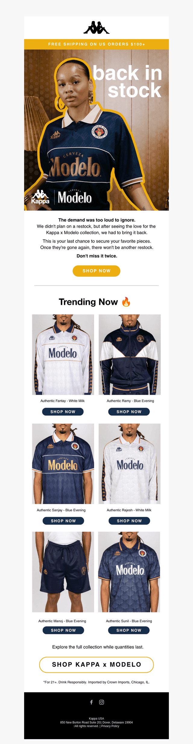 New Drip, No Restocks: Kappa x Modelo