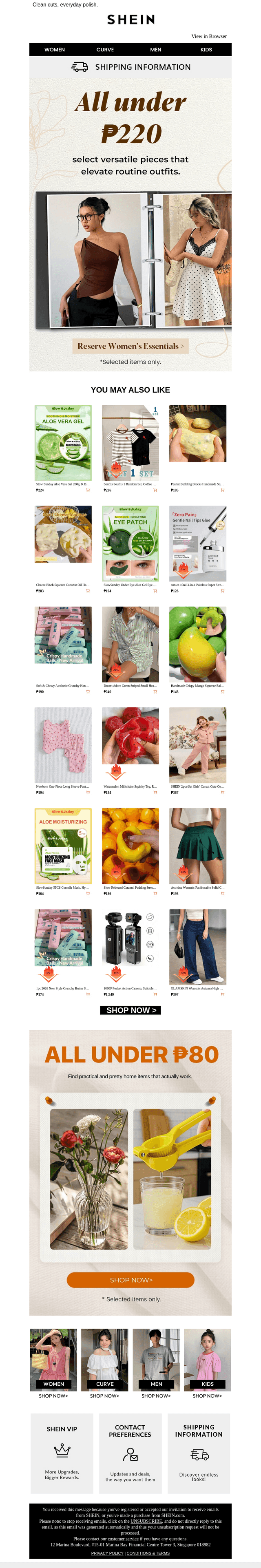 All under ₱220 | Women’s Essentials Highlight
