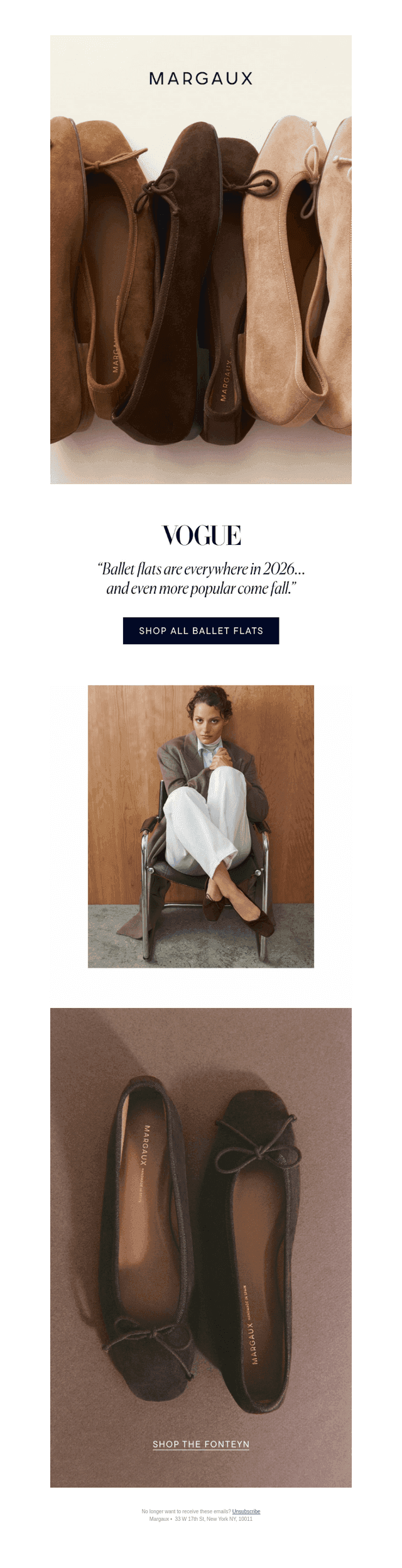 "Ballet flats are everywhere"