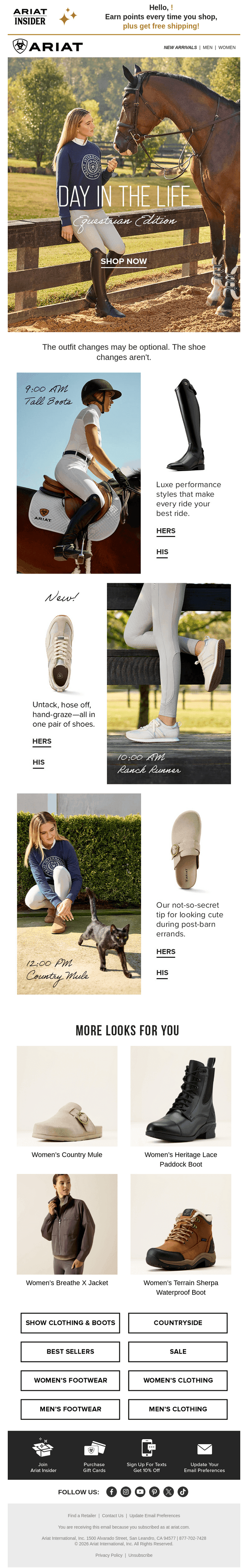 One Barn Day. Three Go-To Styles.