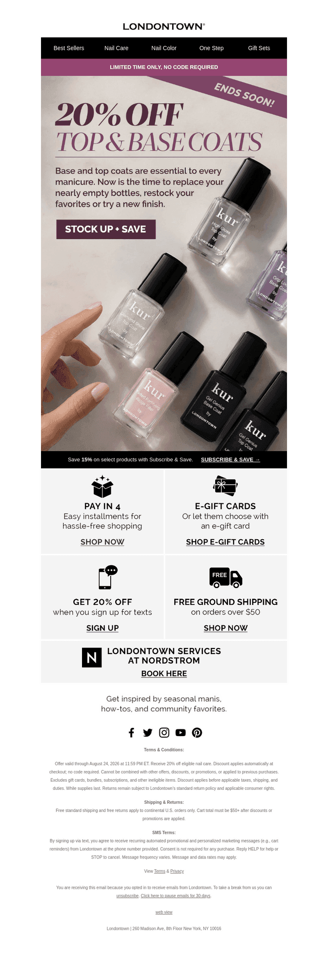 Ends Soon: 20% Off Strong Nails
