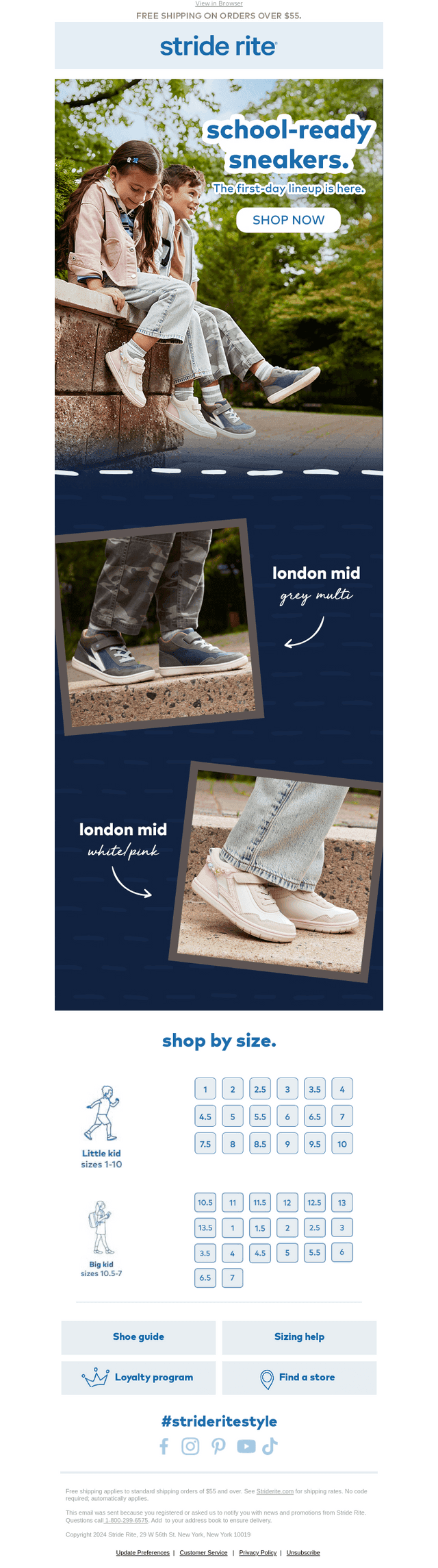 Stride Rite email from Sun, Aug 23, 2026