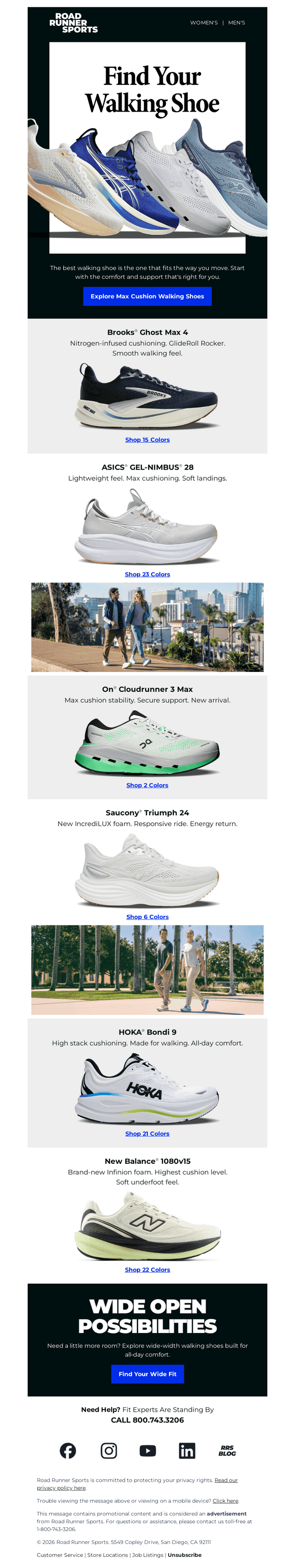 Cushioned Walking Starts Here