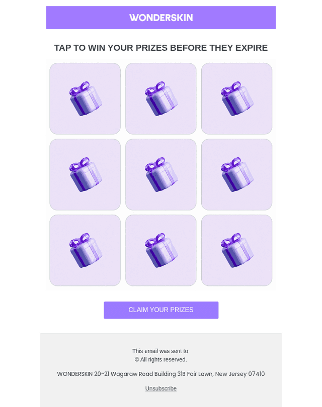 WONDERSKIN email from Sun, Aug 23, 2026