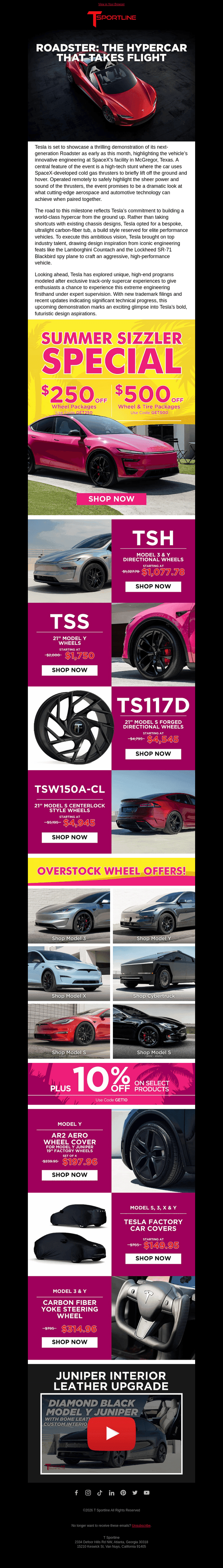 T Sportline email from Mon, Aug 24, 2026