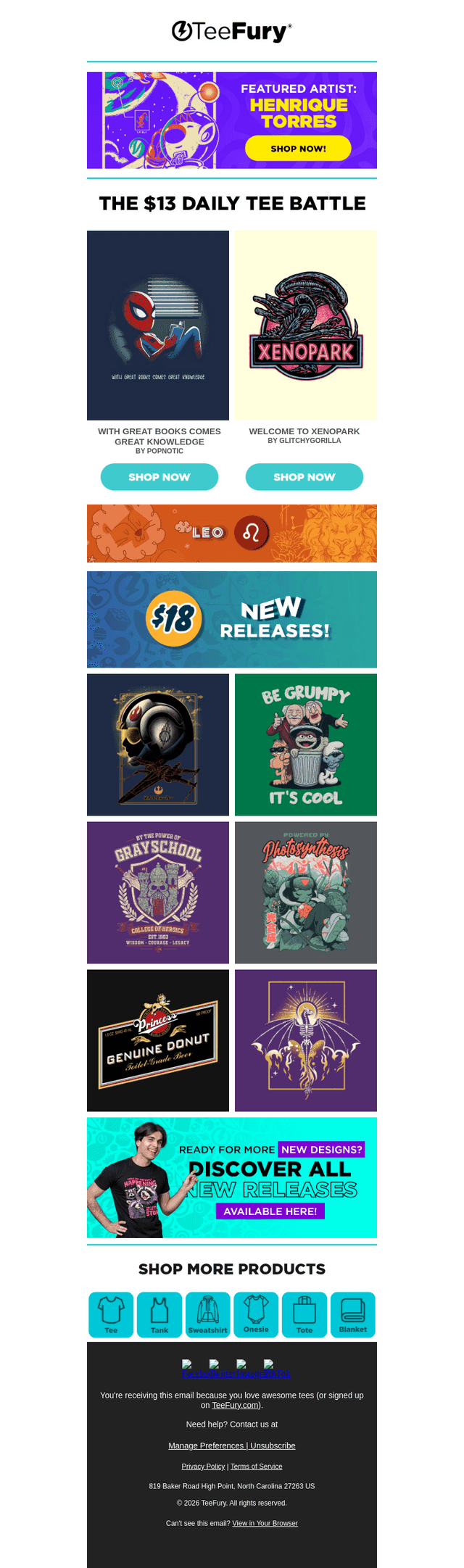 TeeFury email from Mon, Aug 24, 2026