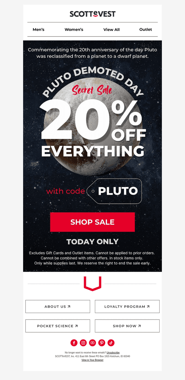 Scottevest email from Mon, Aug 24, 2026
