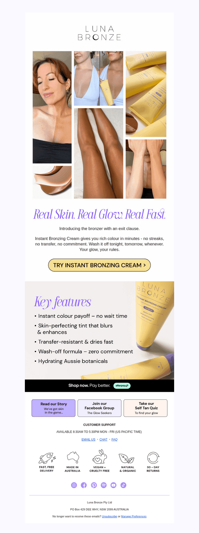 The bronzer with an exit clause