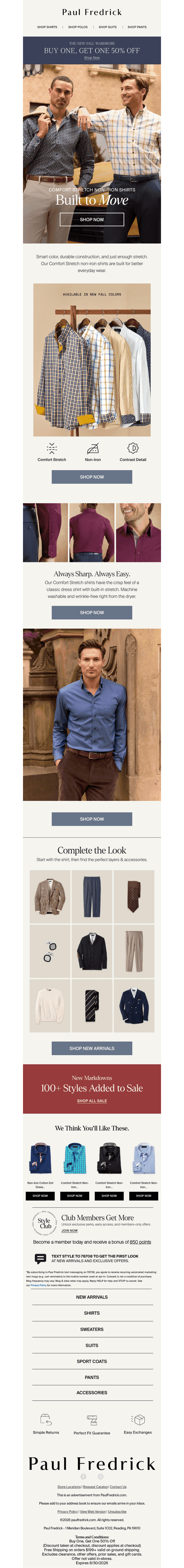 Comfort Stretch shirts for fall.