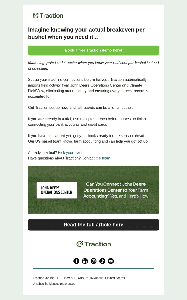 Traction email from Mon, Aug 24, 2026