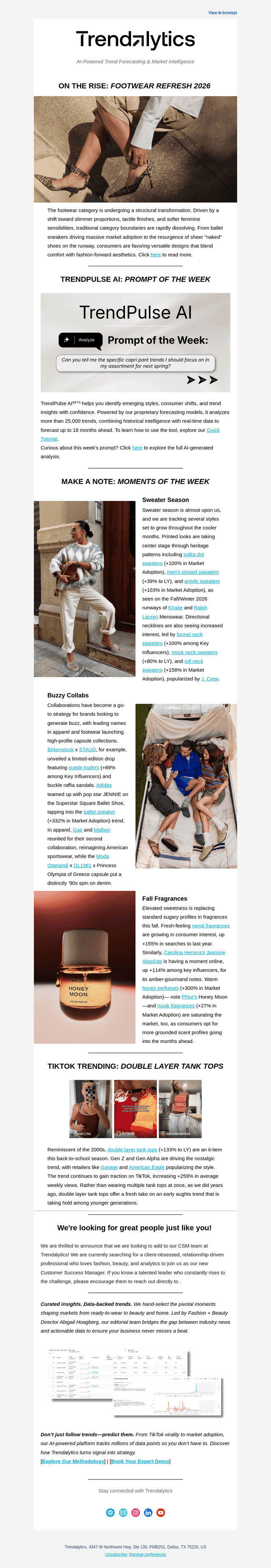 Trendalytics Innovation Labs email from Mon, Aug 24, 2026