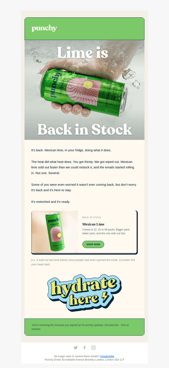 Mexican Lime is back. Move fast.