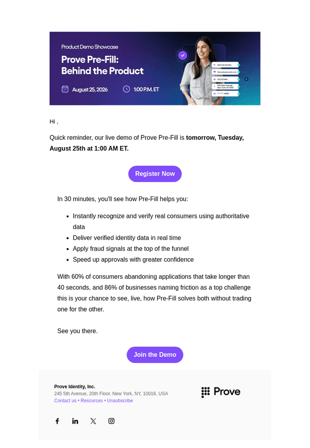 Prove email from Mon, Aug 24, 2026