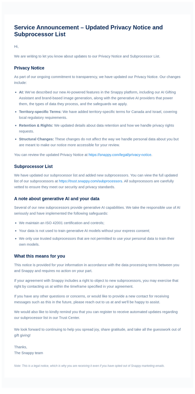 Snappy email from Mon, Aug 24, 2026