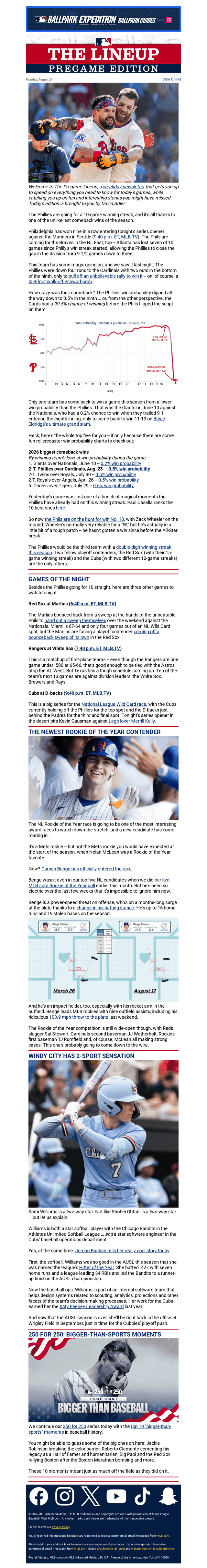 Can hottest team in baseball win 10 straight?