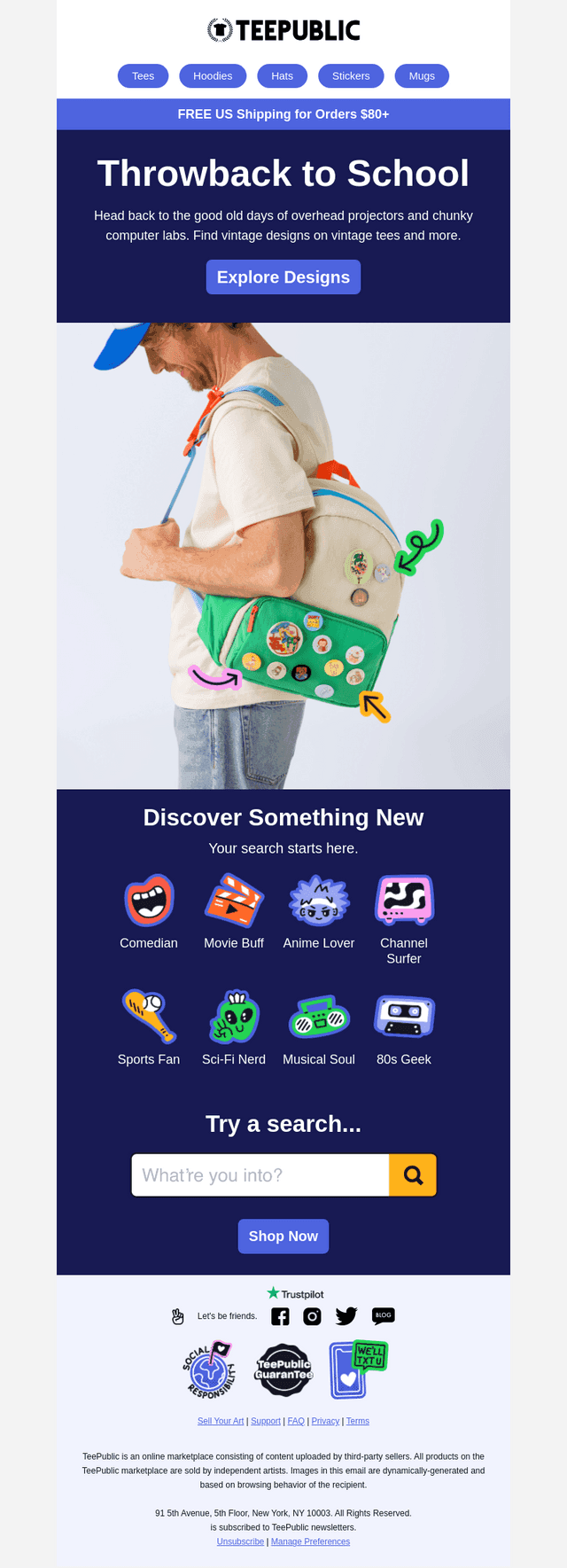 TeePublic email from Mon, Aug 24, 2026