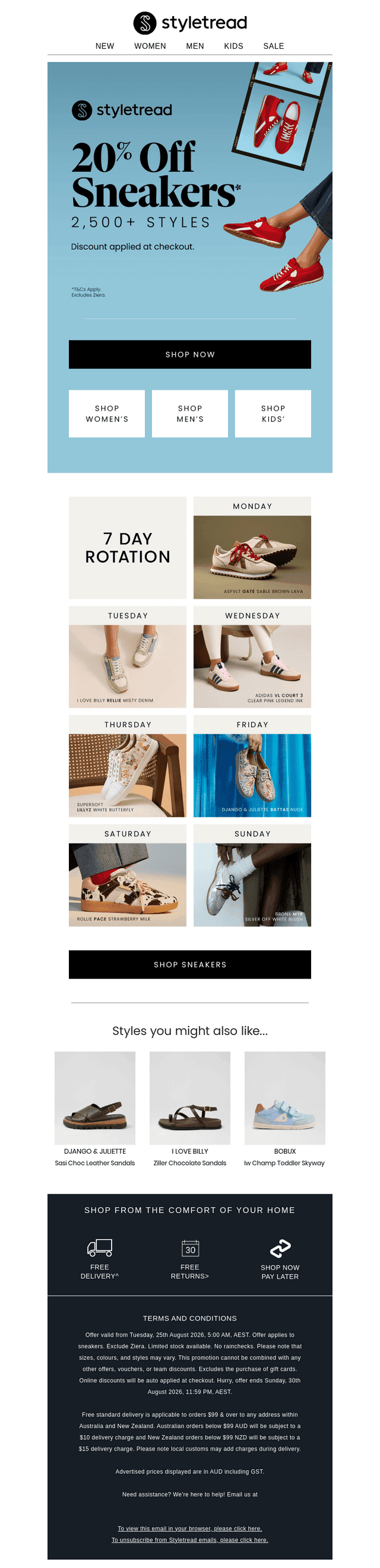 20% OFF SNEAKERS STARTS NOW 📢