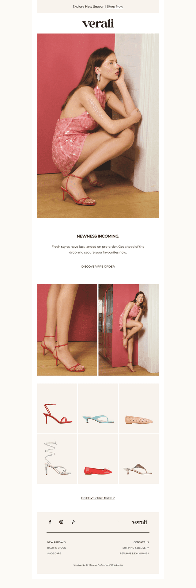 Verali Shoes email from Tue, Aug 25, 2026