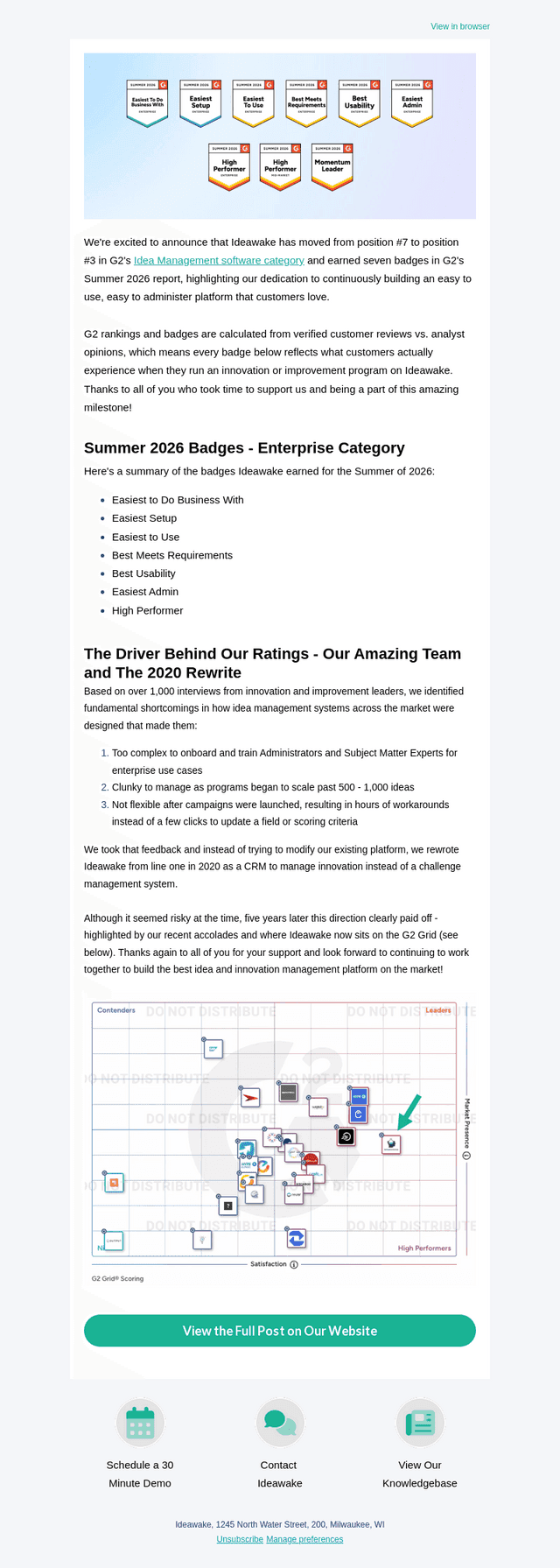 Ideawake email from Tue, Aug 25, 2026