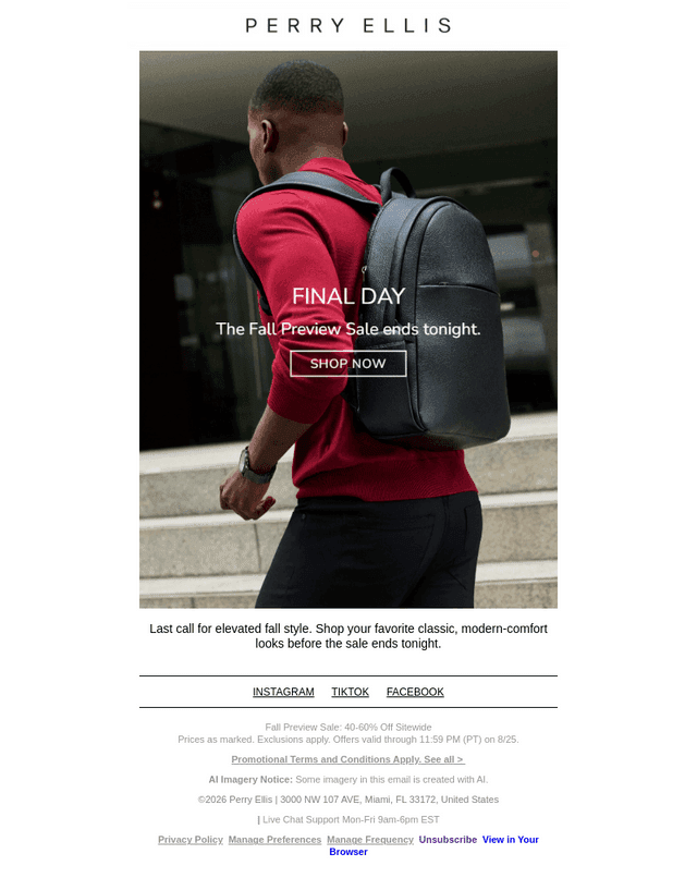Ends Tonight: The Fall Preview Sale