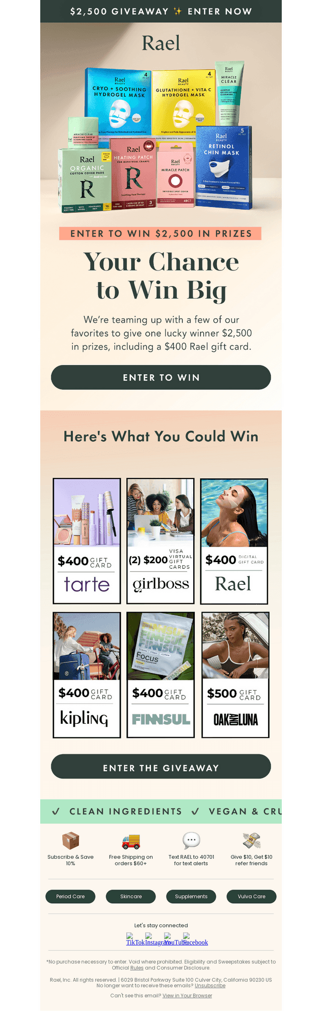Win $2,500 in Prizes ✨