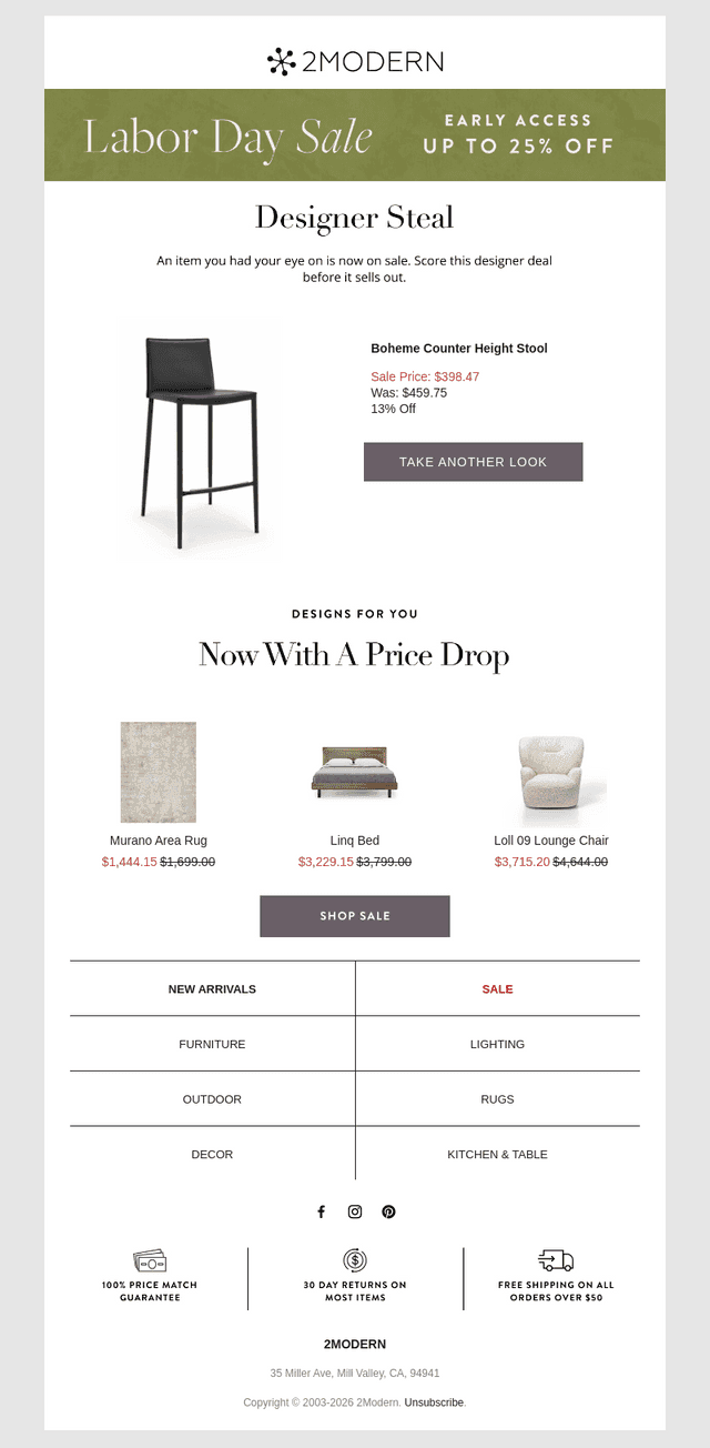 2Modern email from Wed, Aug 26, 2026