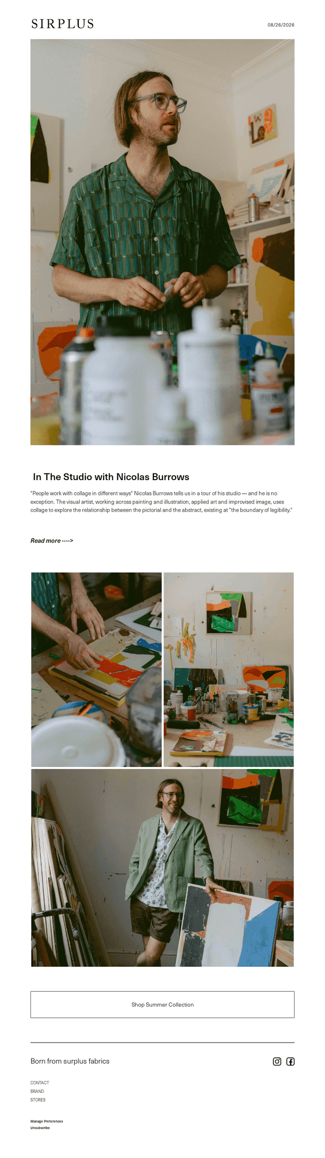 In The Studio with Nicolas Burrows