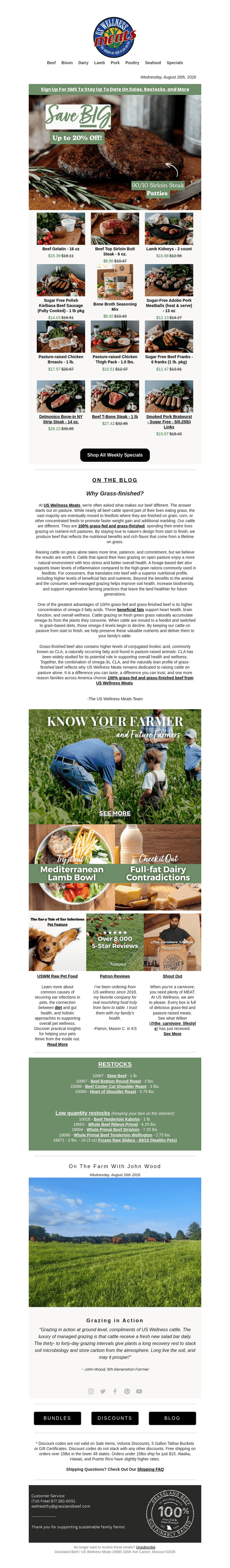 US Wellness Meats email from Wed, Aug 26, 2026