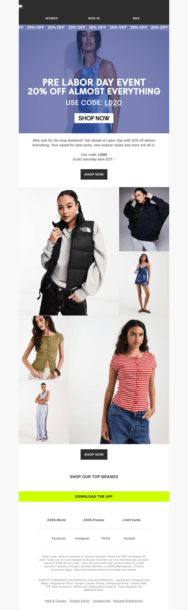 Labor Day starts early 👀 20% off almost everything