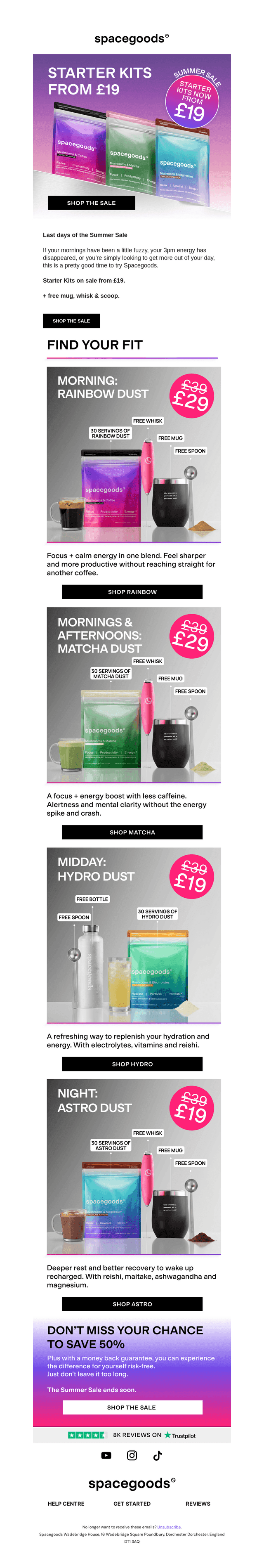 Ending Soon: Starter kits from only £19 🏖️