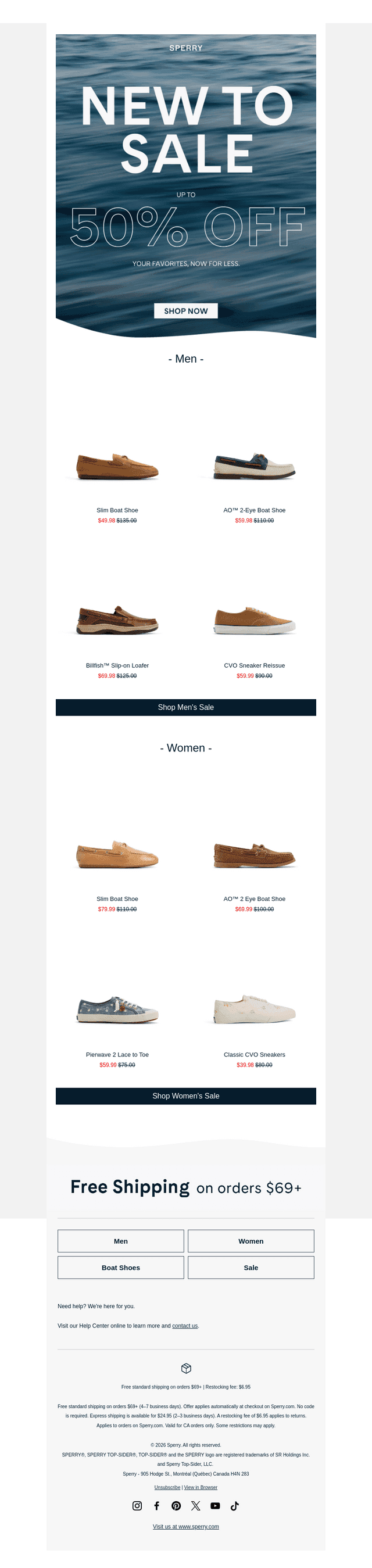 Sperry email from Wed, Aug 26, 2026