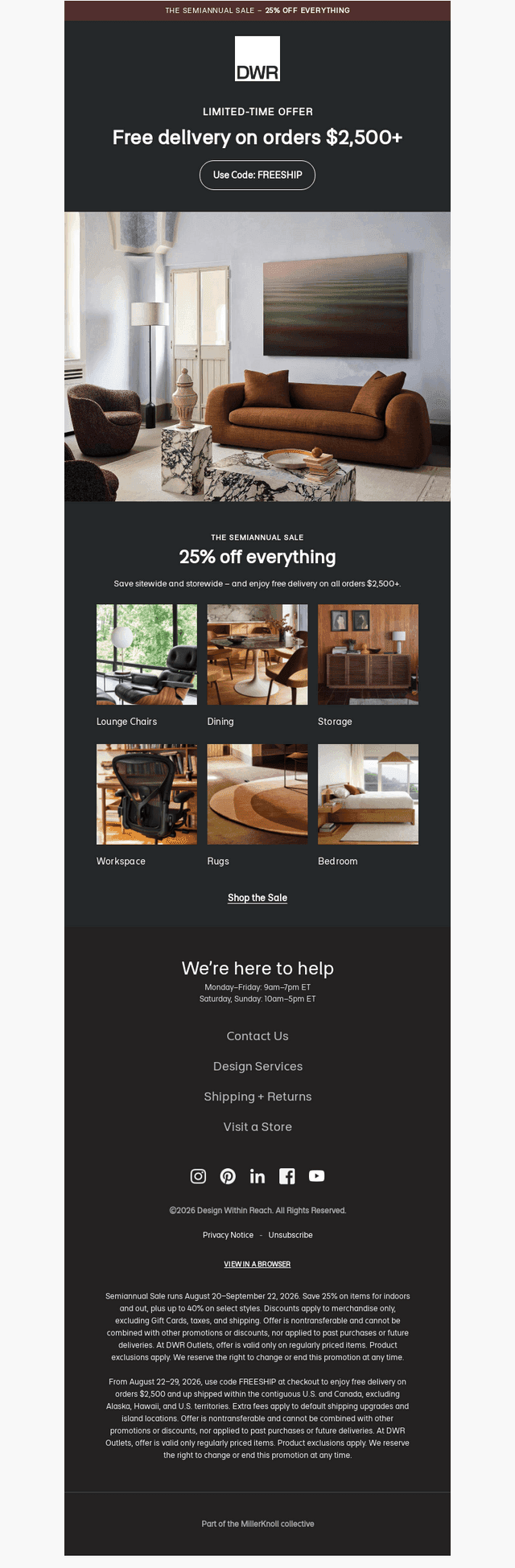 Don’t miss out: Free delivery + 25% off