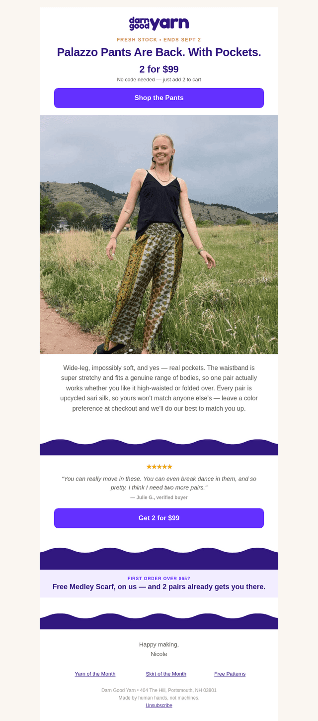 Palazzo pants are back. With pockets.