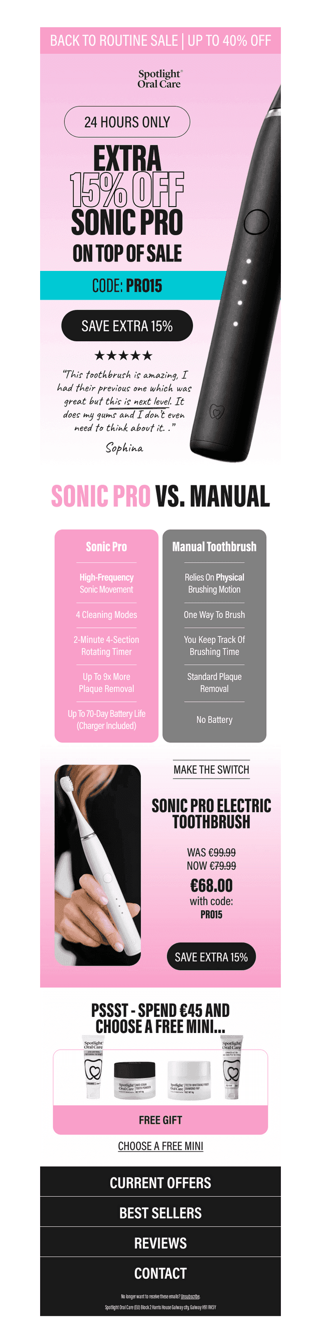 EXTRA 15% off Sonic Pro until tomorrow🪥