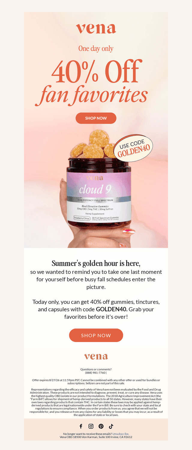 40% Off Before Summer Fades 🌅