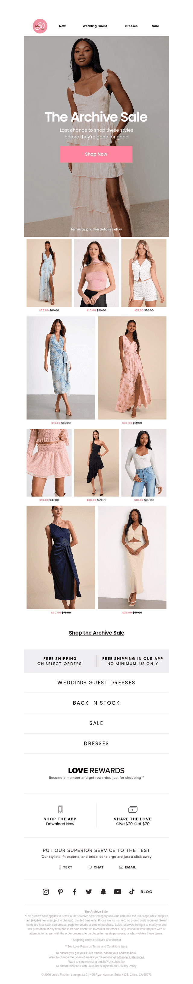 ARCHIVE STYLES STARTING AT $10?!*