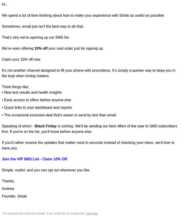 Stride Software email from Thu, Aug 27, 2026