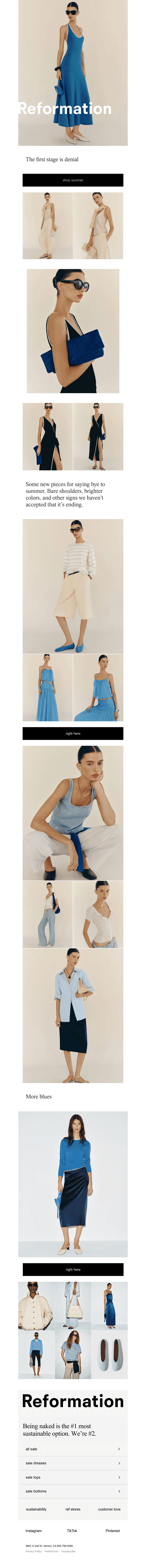 Reformation Clothing email from Thu, Aug 27, 2026