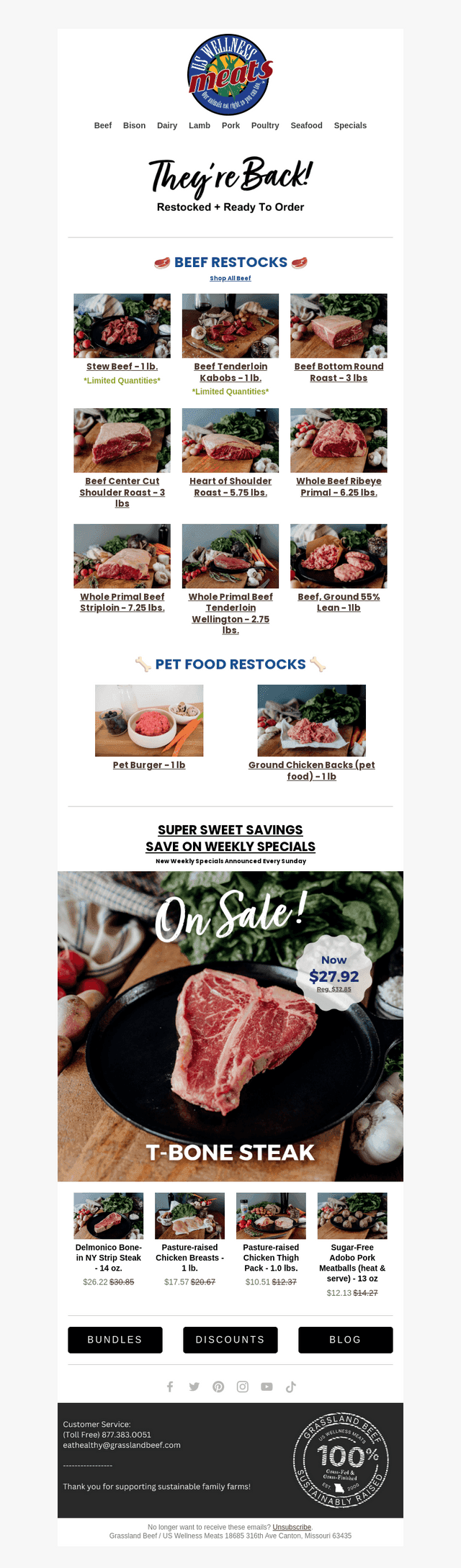 Our two favorite things - RESTOCKS AND SALES 🥩