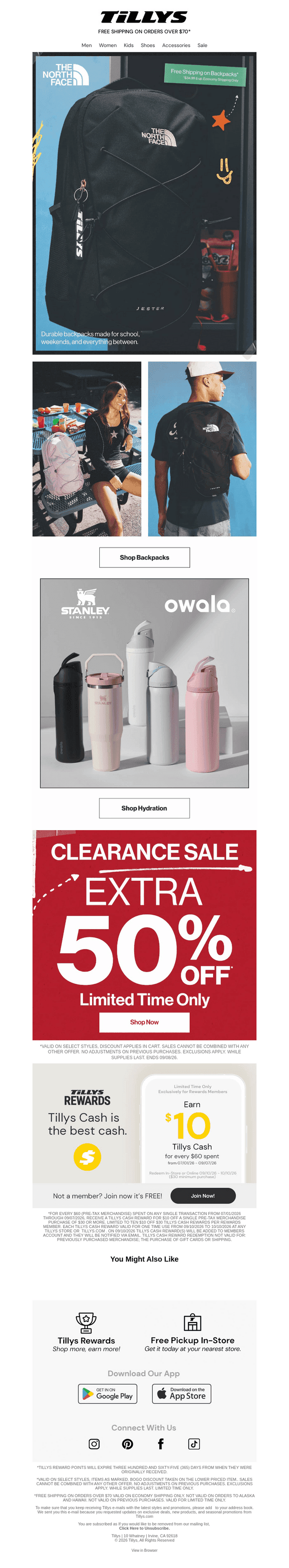 The North Face Backpacks + Extra 50% Off Clearance