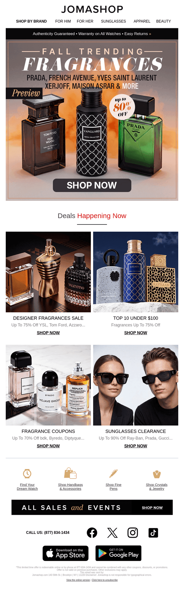Jomashop email from Thu, Aug 27, 2026