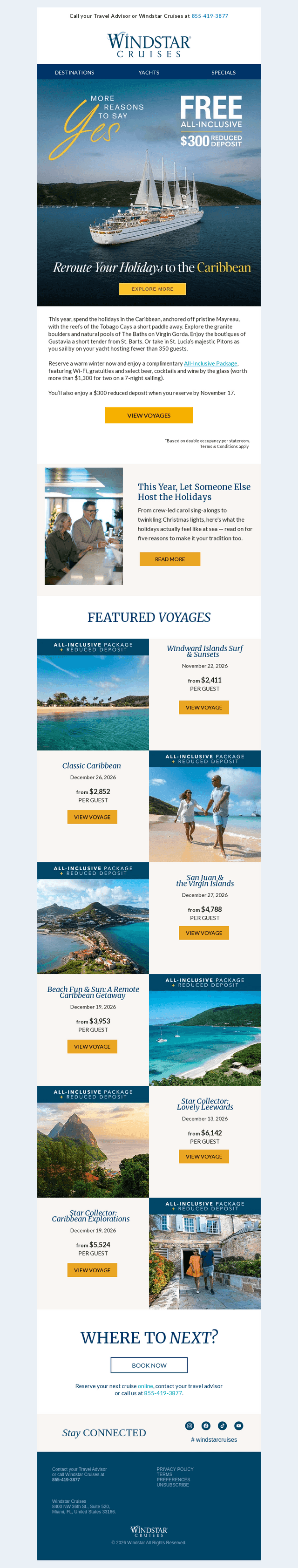 Windstar Cruises email from Thu, Aug 27, 2026