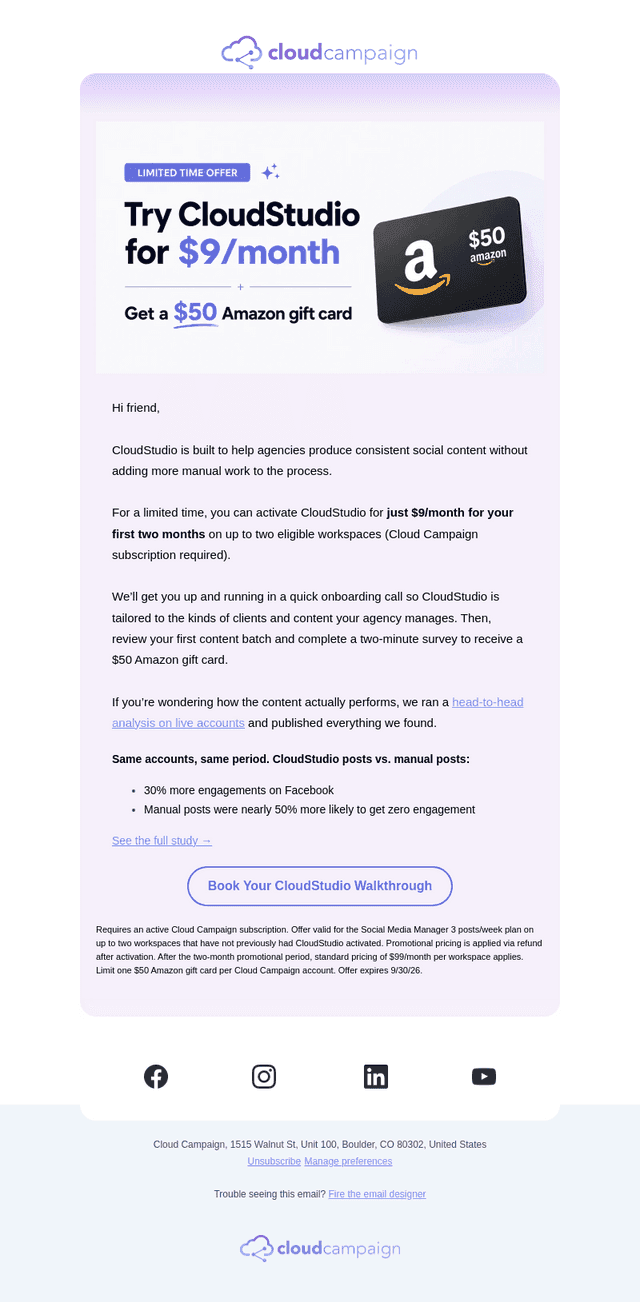 Cloud Campaign email from Thu, Aug 27, 2026
