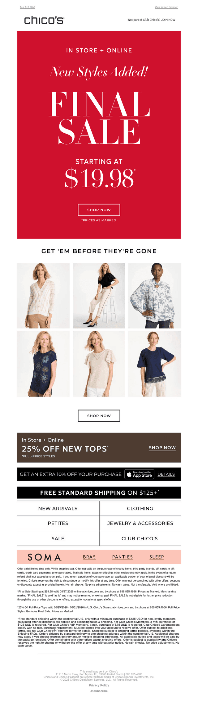 SOS 🚨 NEW FINAL SALE STYLES