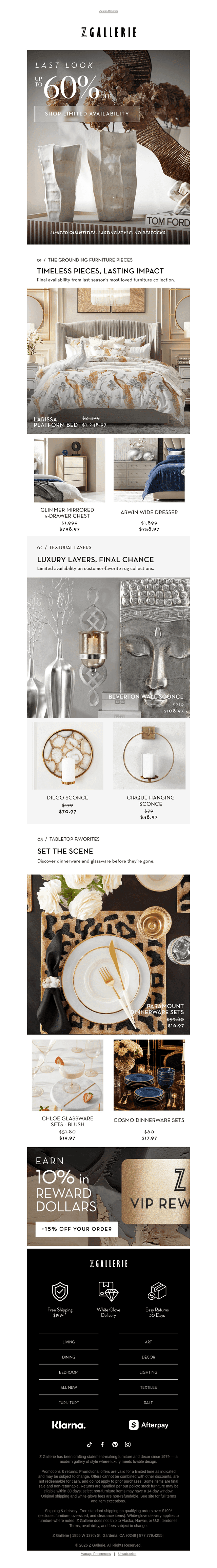 Up to 60% Off. Final Quantities