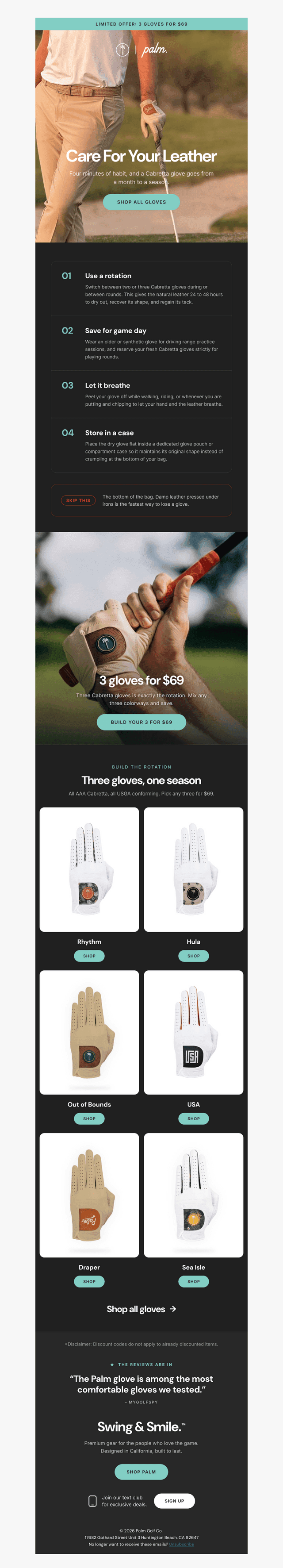 Make your golf gloves last longer 👋