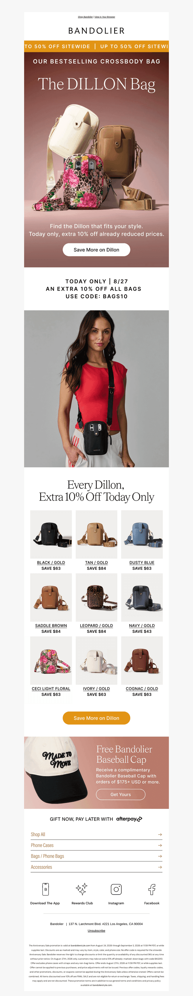 Today Only: Extra 10% Off Every Dillon
