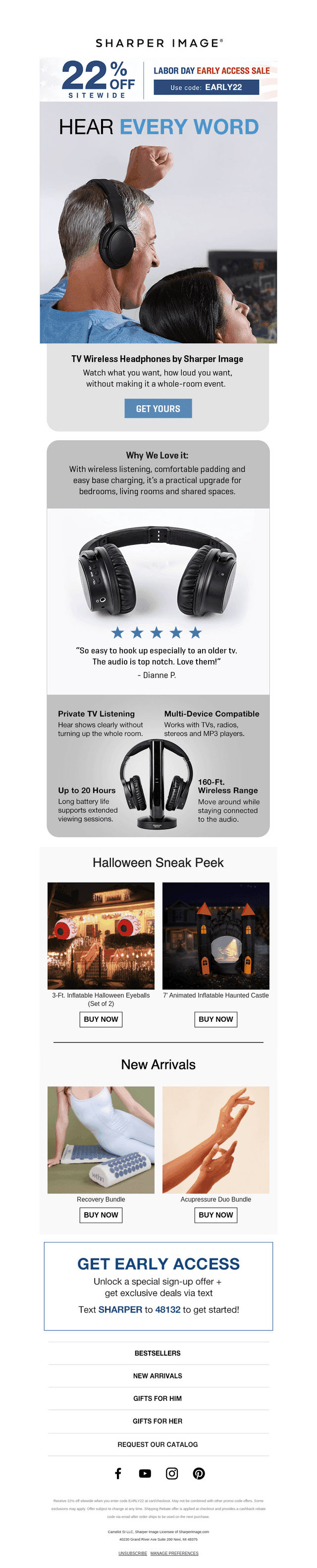 Sharper Image email from Fri, Aug 28, 2026